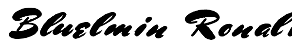 Bluelmin Ronald font preview